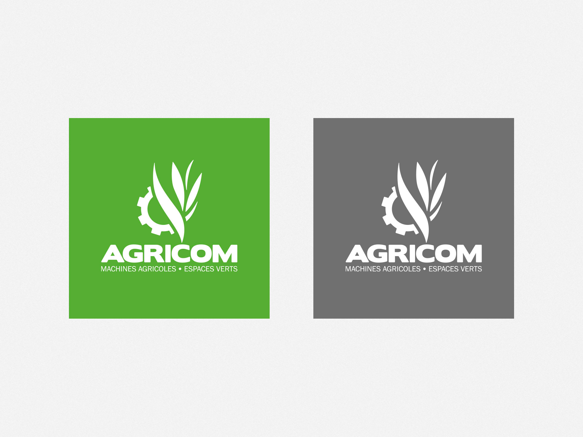 Projet - Agricom - Matériel agricole, Espaces verts - Identité visuelle, Logo