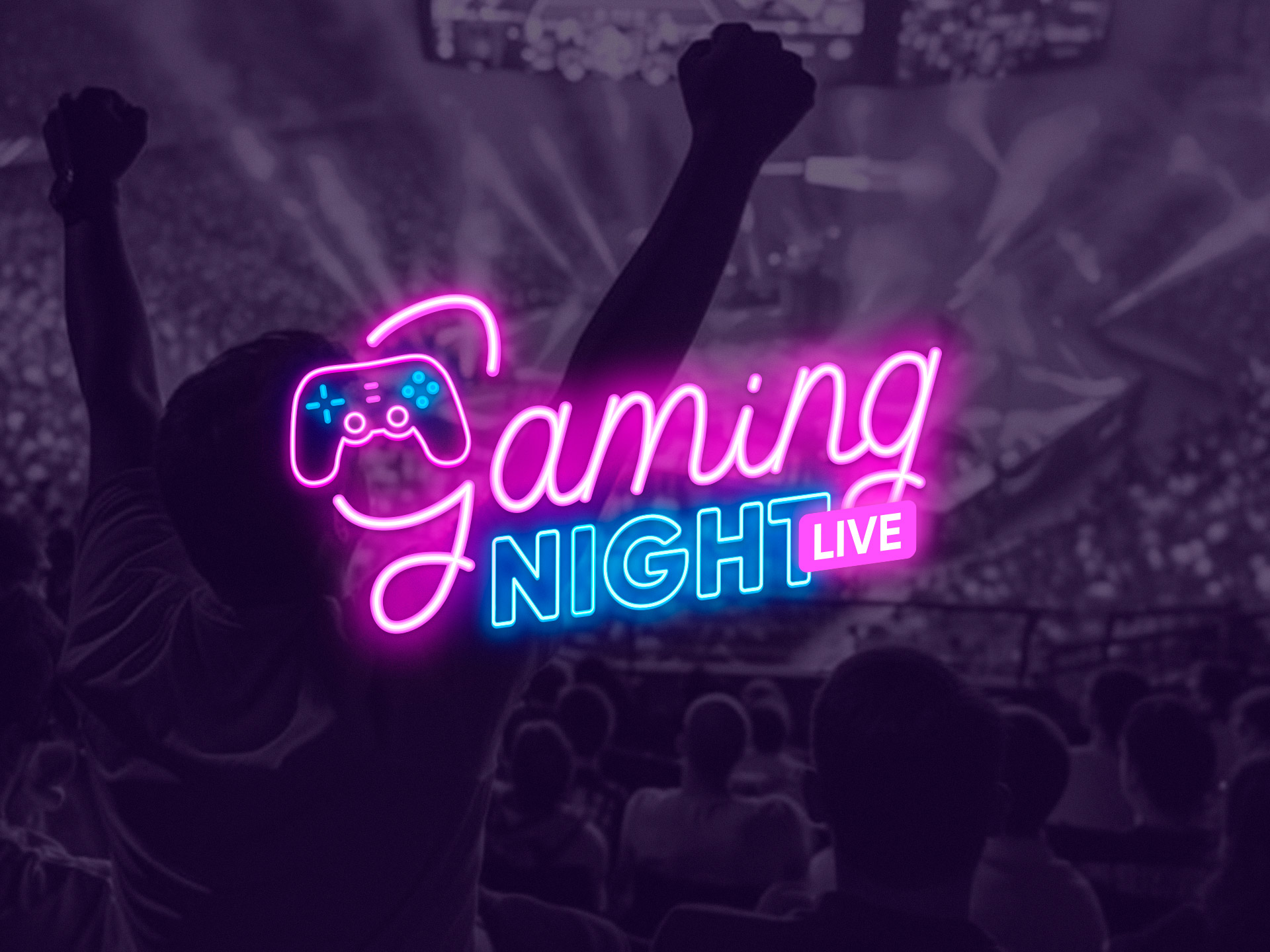 Projet - Gaming Night Live - Création de l'identité visuelle, Design graphique, Réseaux sociaux